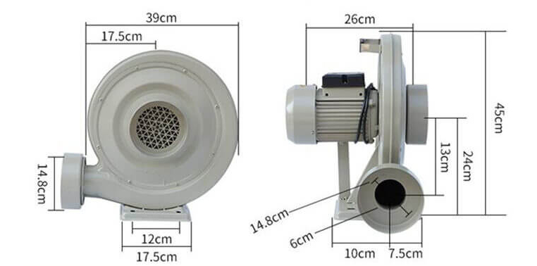 bản vẽ Quạt thổi khí con sò omysu TZY-7655